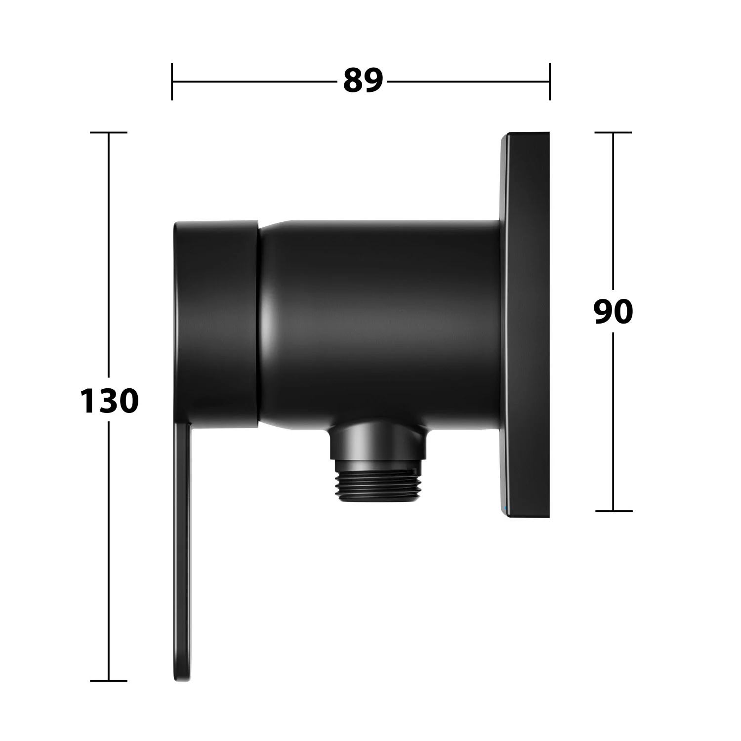 Keuco IXMO Flat Black Selection Unterputz-Einhebel-Brausemischer, mit Schlauchanschluss, eckig Bild 7