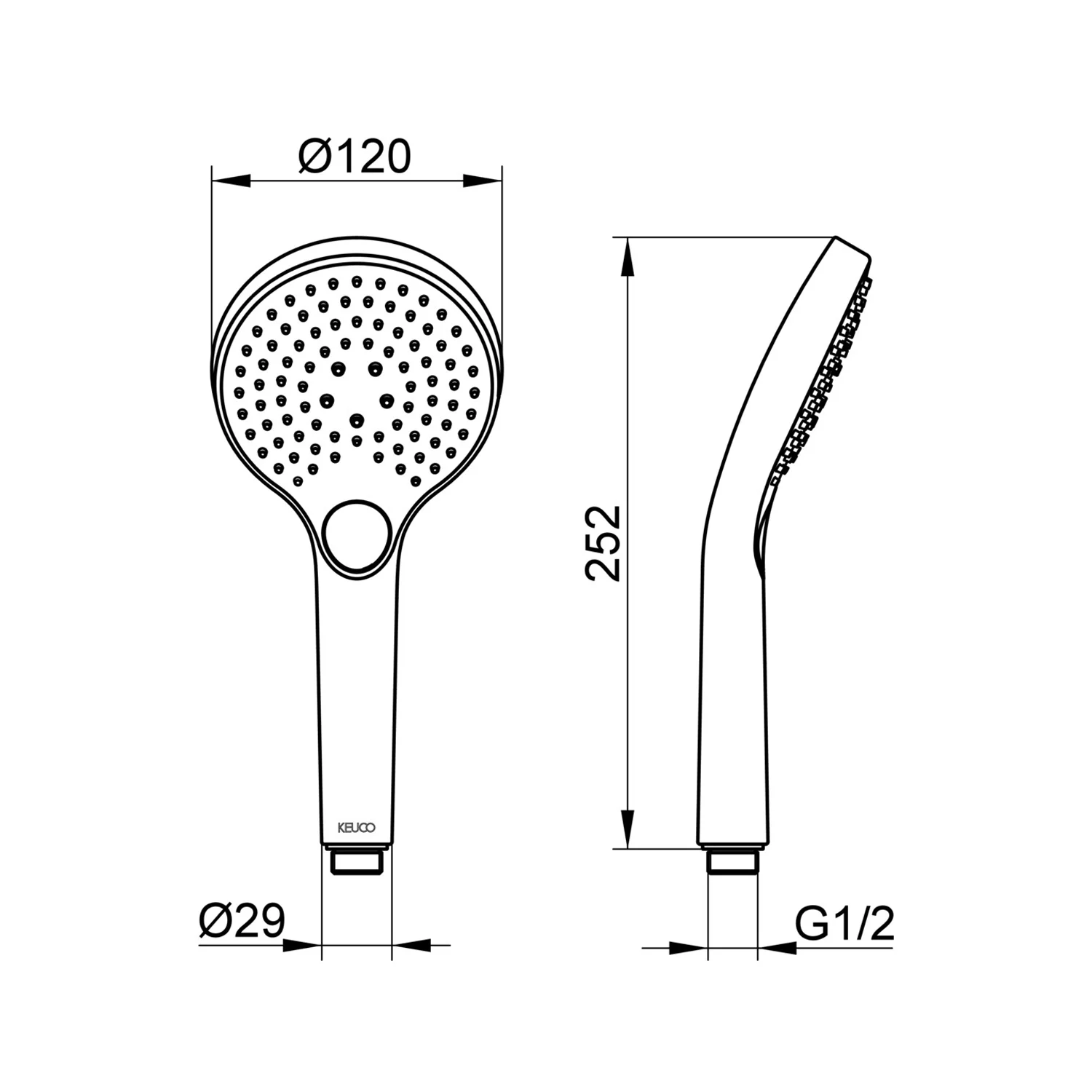 Keuco IXMO Handbrause mit 3 Strahlarten Bild 5