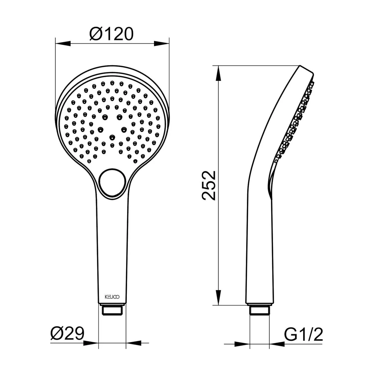 Keuco IXMO Handbrause mit 3 Strahlarten Bild 4