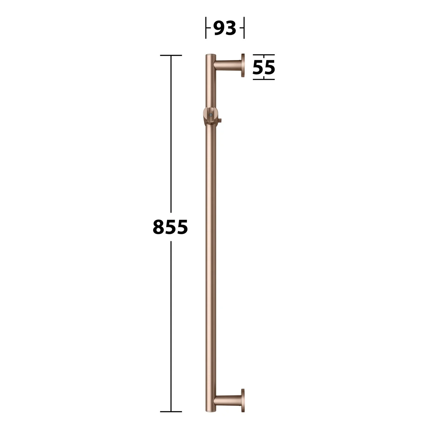 Keuco IMXO Brausestange mit Brauseschieber, 85,5 cm, runde Rosetten Bild 5