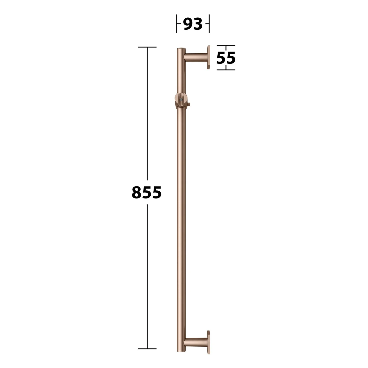 Keuco IMXO Brausestange mit Brauseschieber, 85,5 cm, eckige Rosetten Bild 5