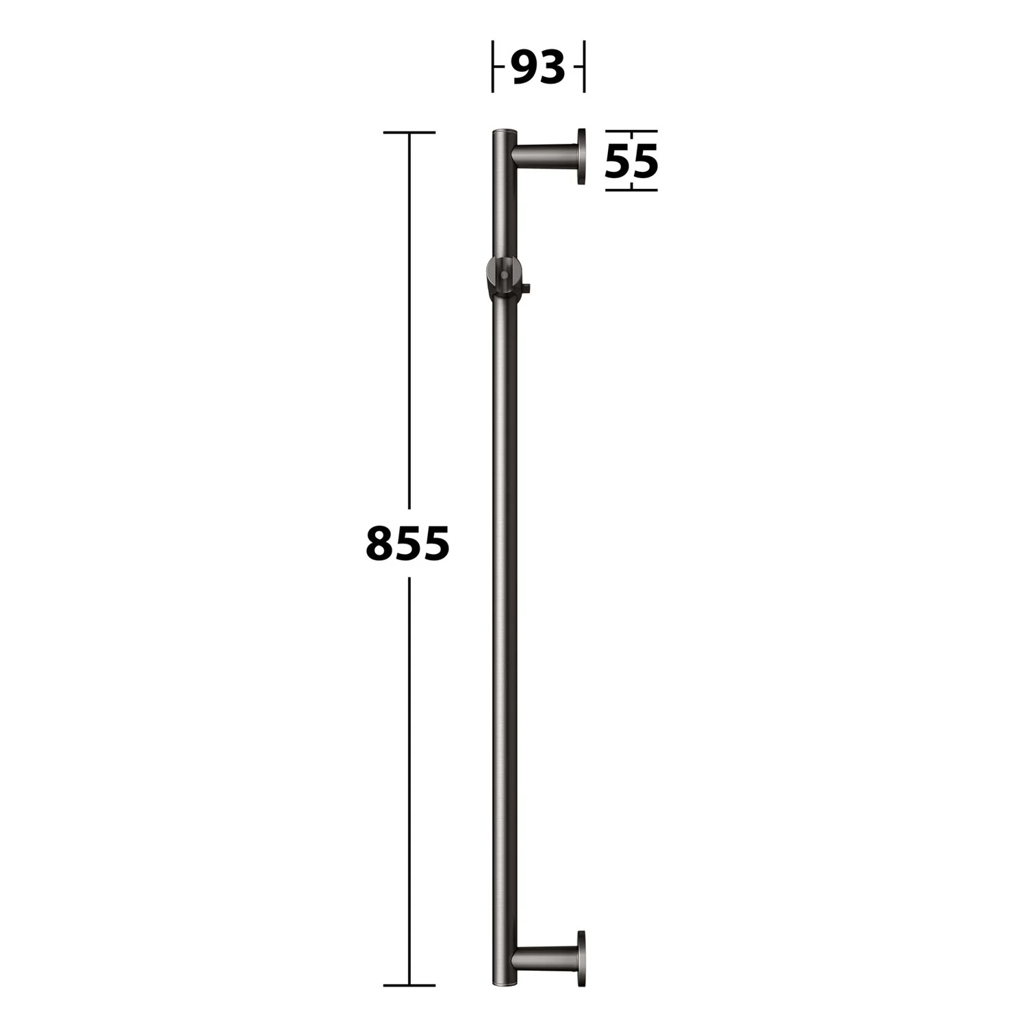 Keuco IMXO Brausestange mit Brauseschieber, 85,5 cm, runde Rosetten Bild 5