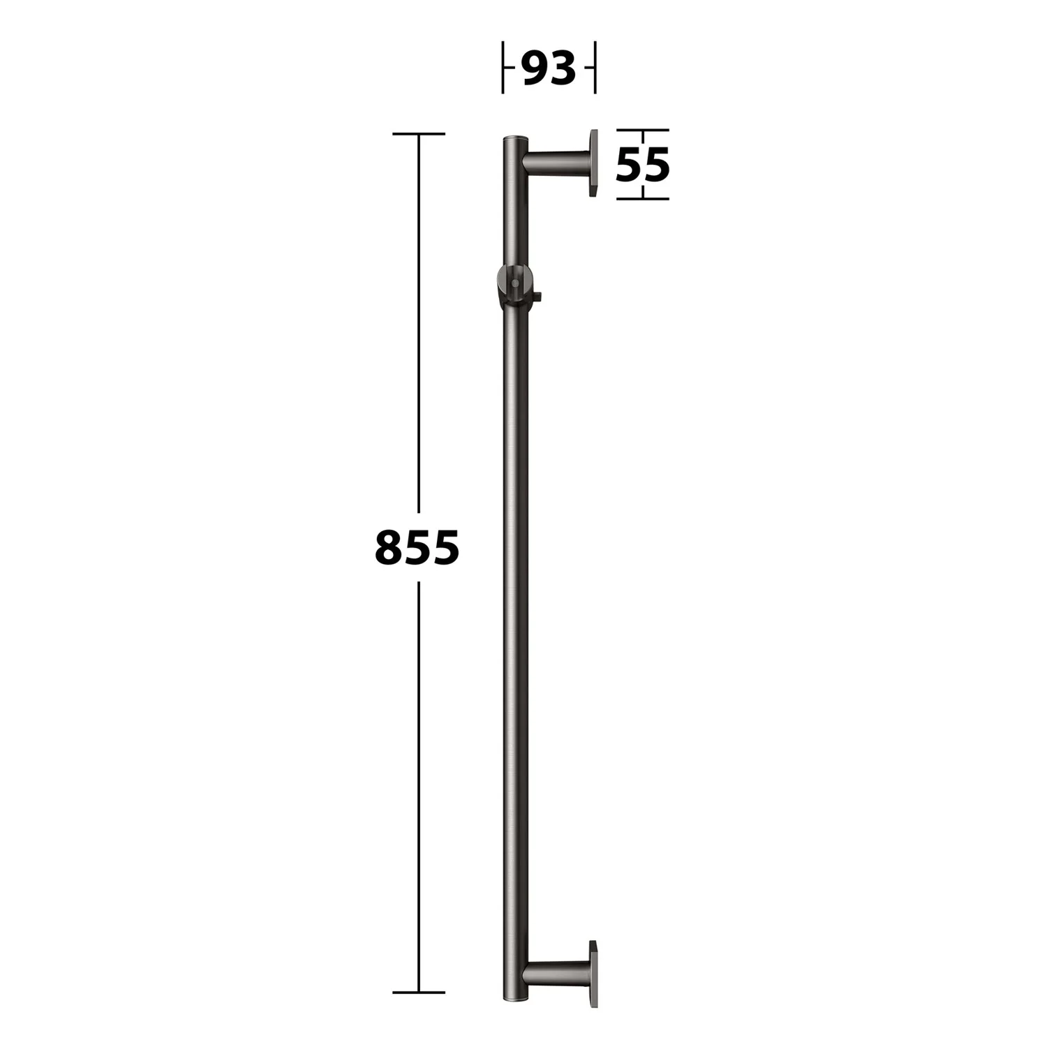Keuco IMXO Brausestange mit Brauseschieber, 85,5 cm, eckige Rosetten Bild 5