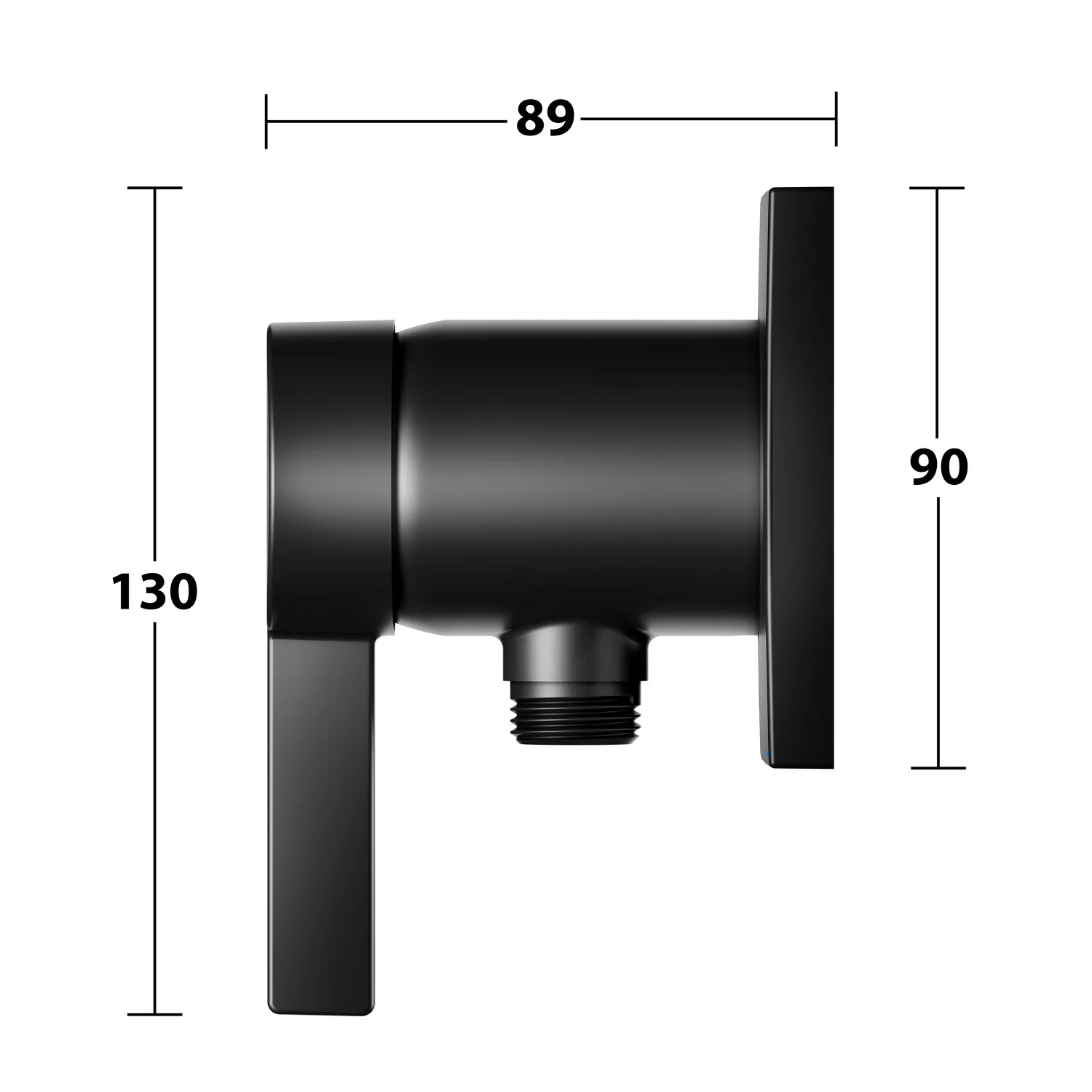 Keuco IXMO Pure Black Selection Unterputz-Einhebel-Brausemischer, mit Schlauchanschluss, eckig Bild 7