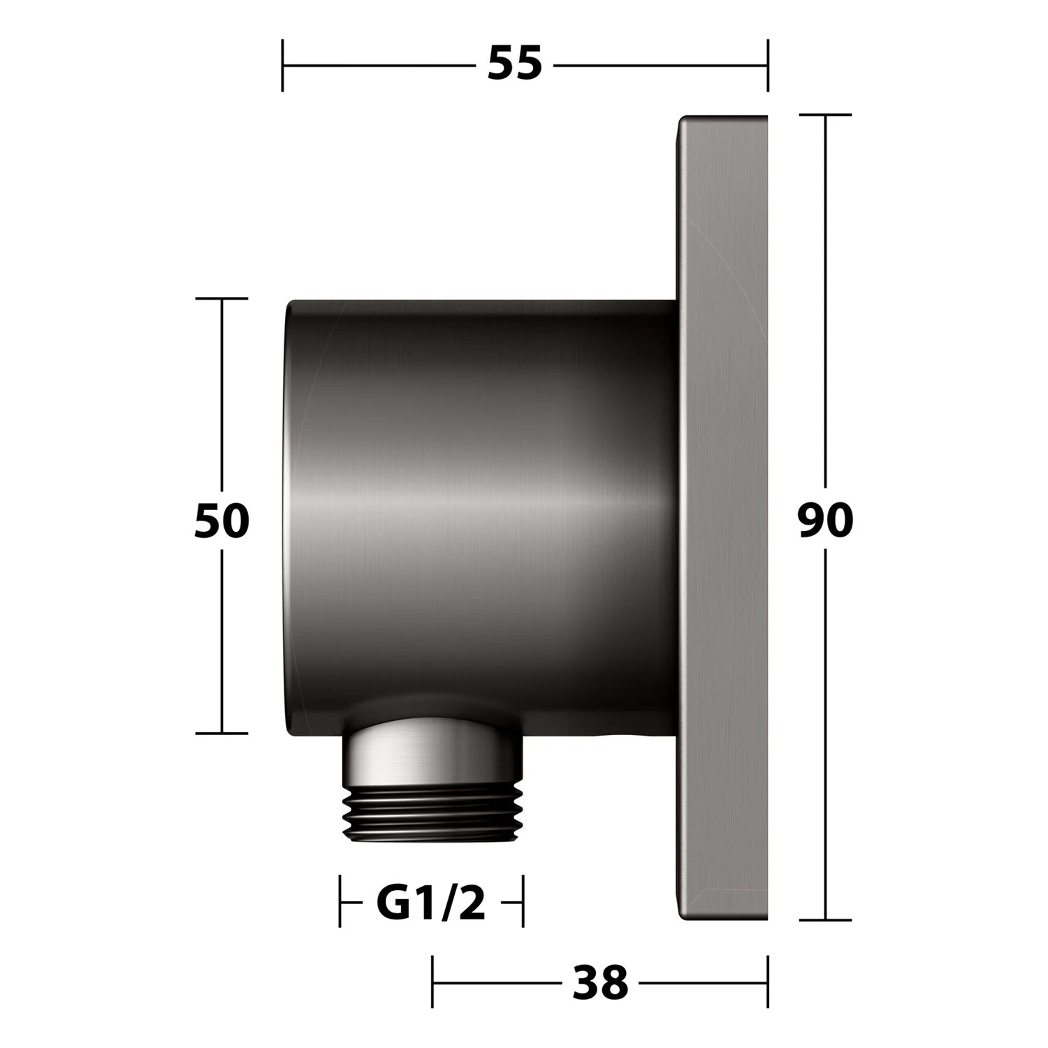 Keuco IXMO Schlauchanschluss DN 15 eckig Bild 4