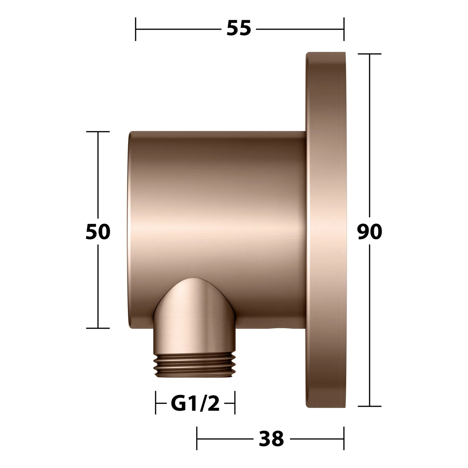 Keuco IXMO Schlauchanschluss mit Brausehalter, rund Bild 4