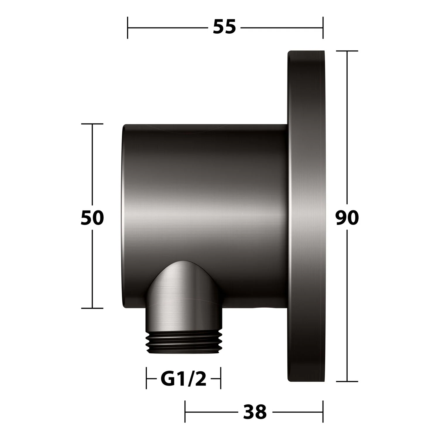 Keuco IXMO Schlauchanschluss mit Brausehalter, rund Bild 4