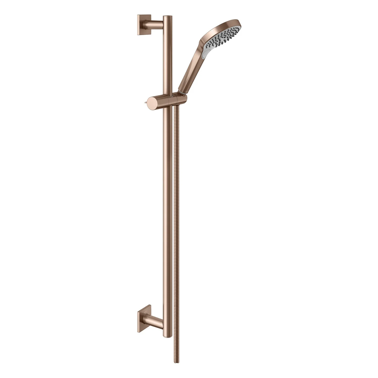 Keuco IXMO Brause-Set mit Brausestange, Brauseschieber, Schlauch und Handbrause, eckige Rosetten