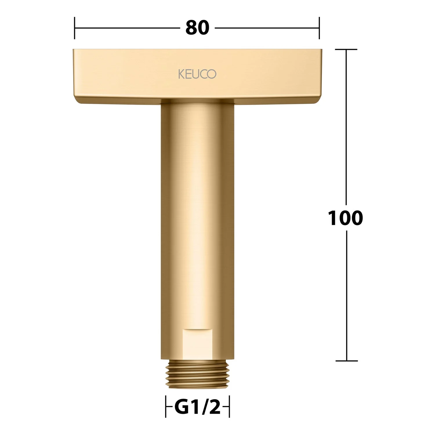 Keuco Brausearm für Deckenanschluss, Höhe 10 cm, eckig Bild 4