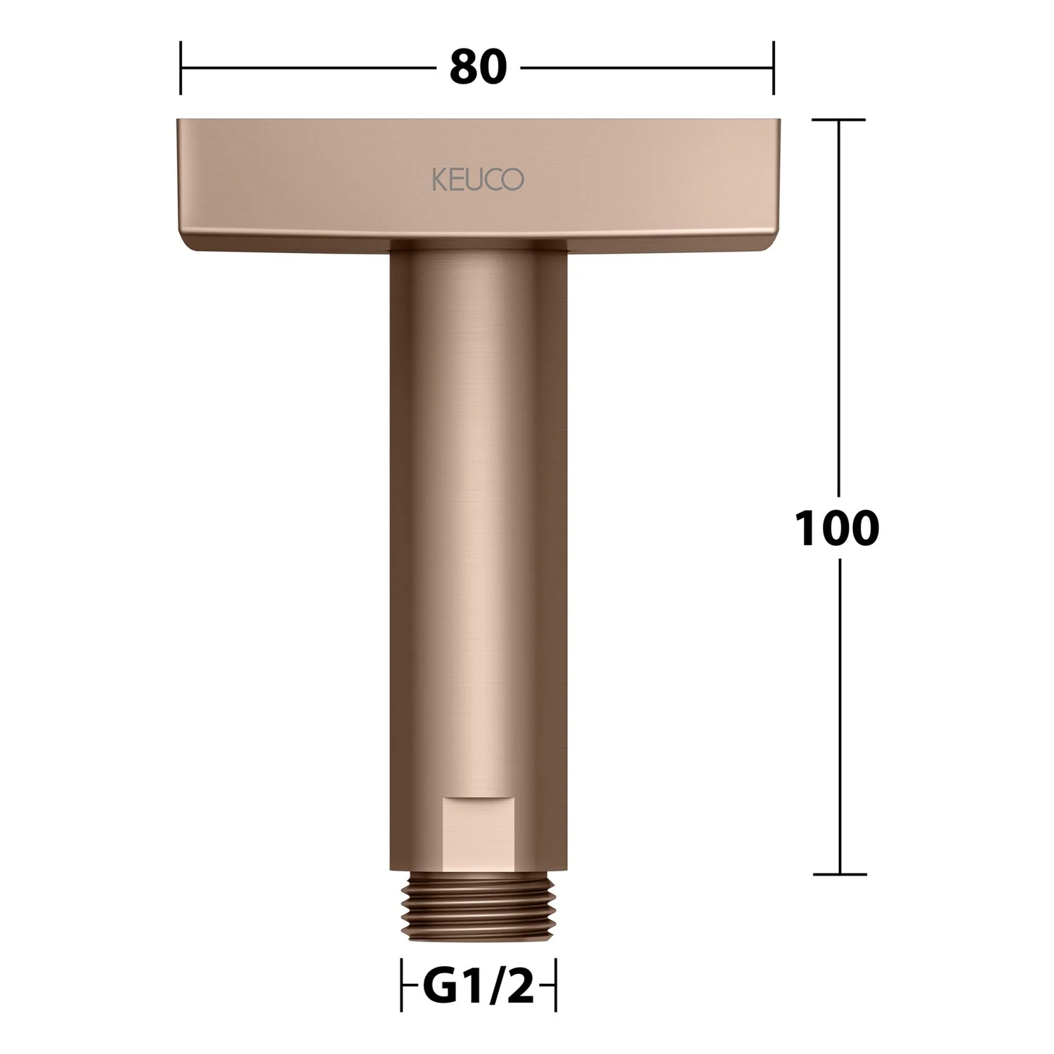 Keuco Brausearm für Deckenanschluss, Höhe 10 cm, eckig Bild 4