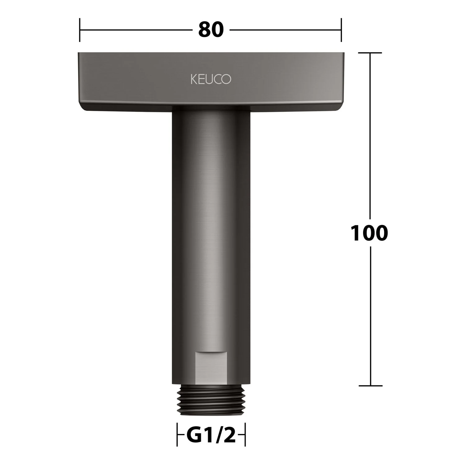 Keuco Brausearm für Deckenanschluss, Höhe 10 cm, eckig Bild 4
