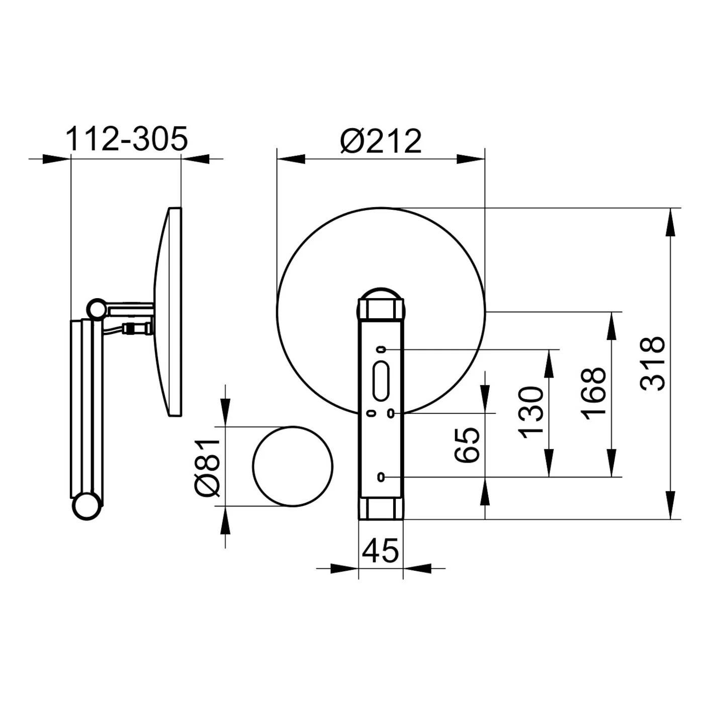 Keuco iLook-move Kosmetikspiegel rund, mit Beleuchtung und Bedienfeld Bild 4