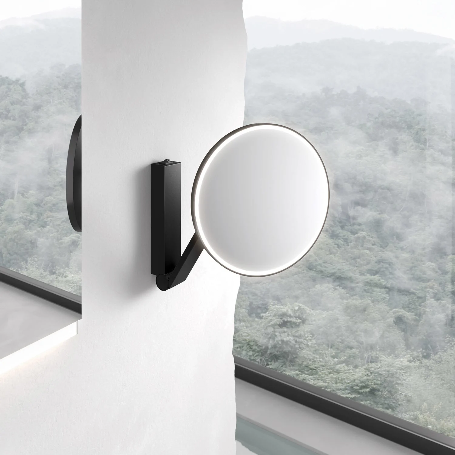 Keuco iLook-move Kosmetikspiegel, rund mit 5-fach Vergrößerung, Wandmodell Bild 10