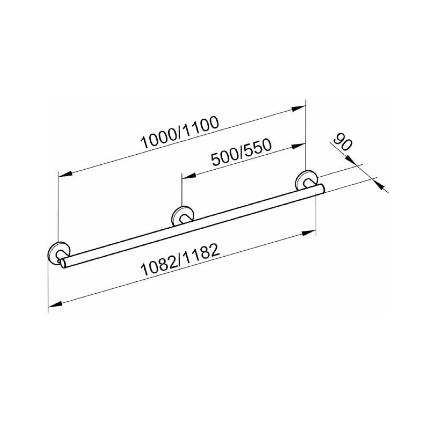 Keuco Plan Care Haltegriff 100 cm Bild 2