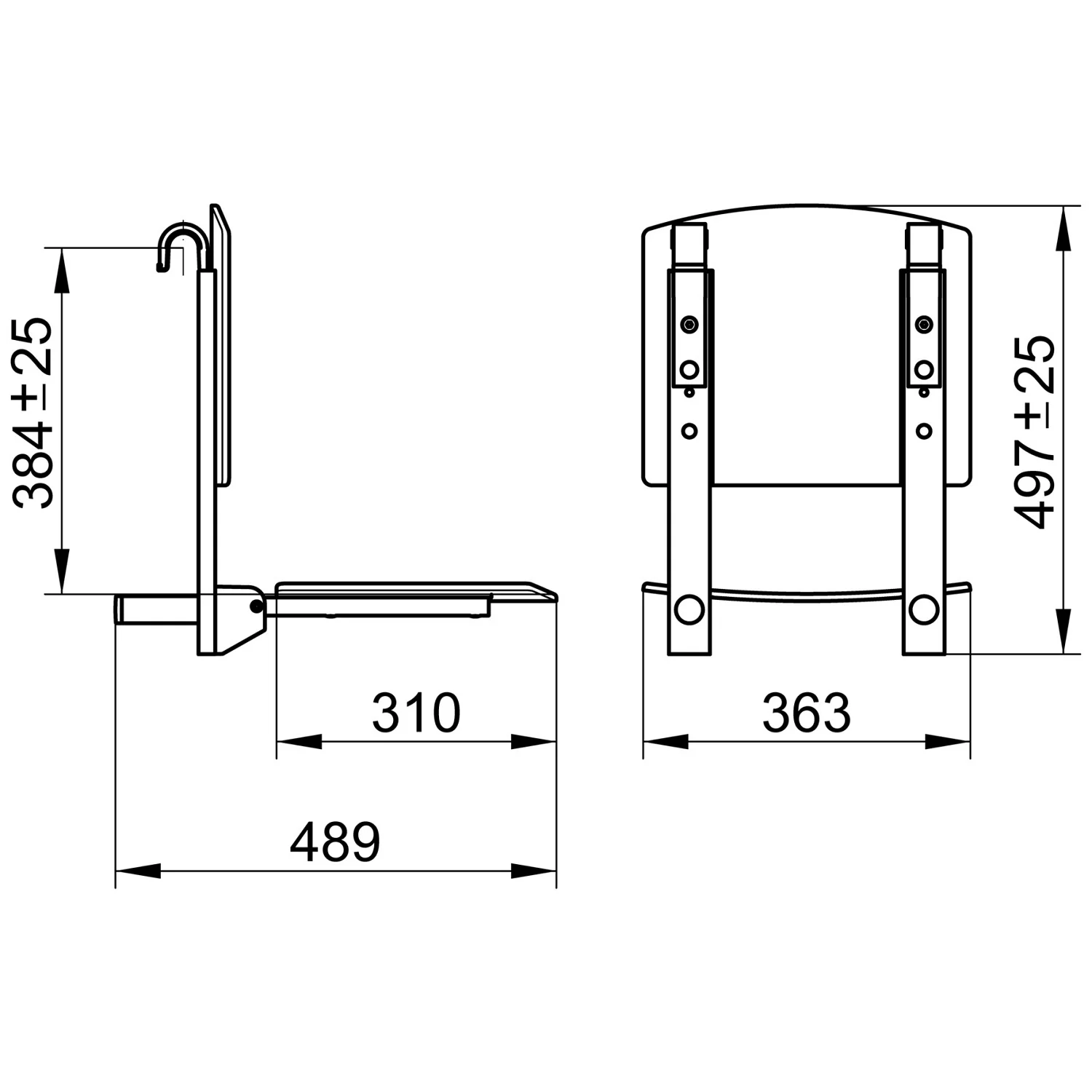 Keuco Plan Care Klappsitz zum Einhängen in Haltegriffe Bild 2