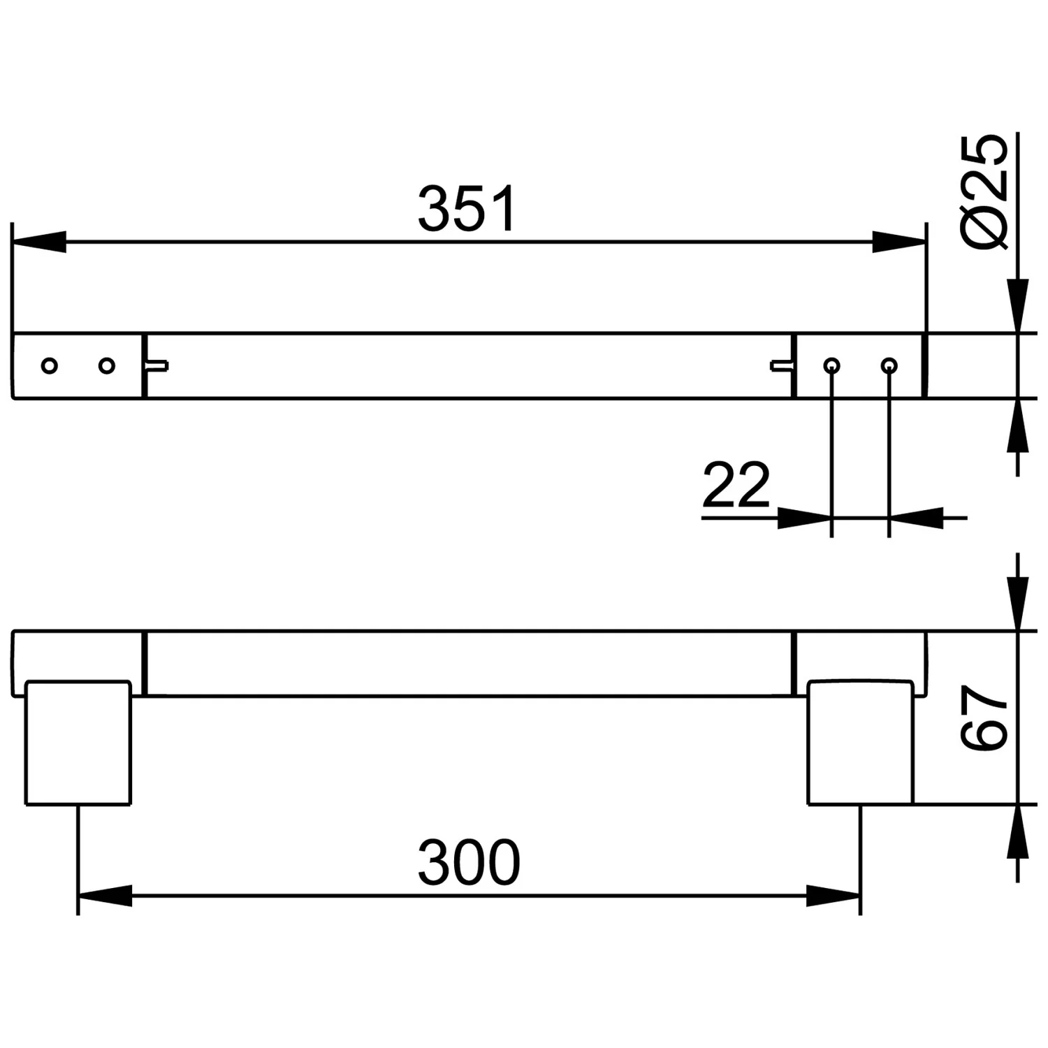 Keuco Plan Haltegriff 30 cm Bild 3