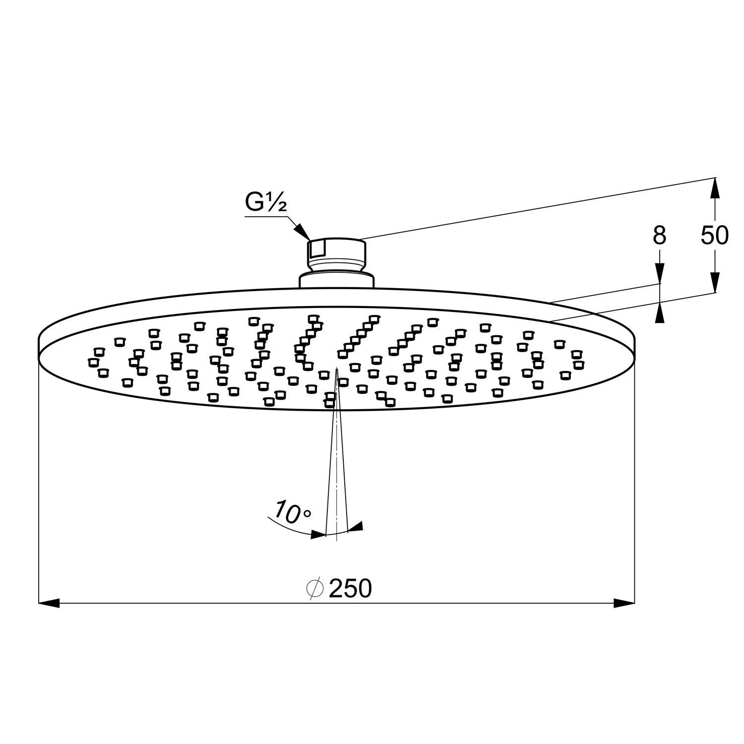 Kludi A-QA Tellerkopfbrause flache Ausführung Ø 25 cm Bild 2