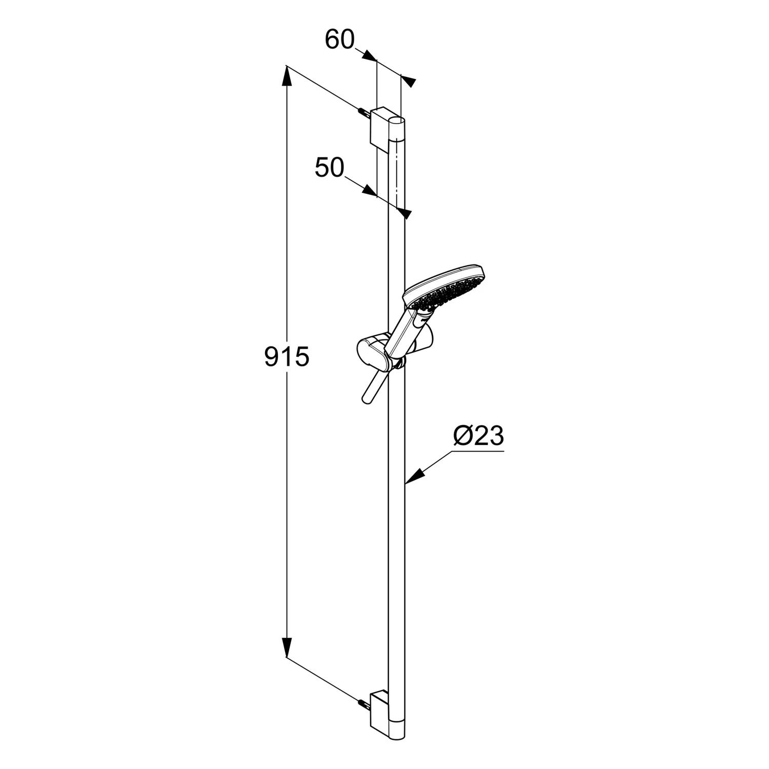 Kludi DIVE Brause-Set xDive 3S 90 cm Bild 3