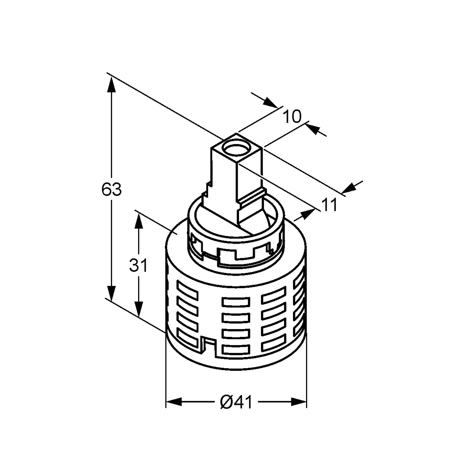 Kludi Steuereinheit 41 mm Bild 2