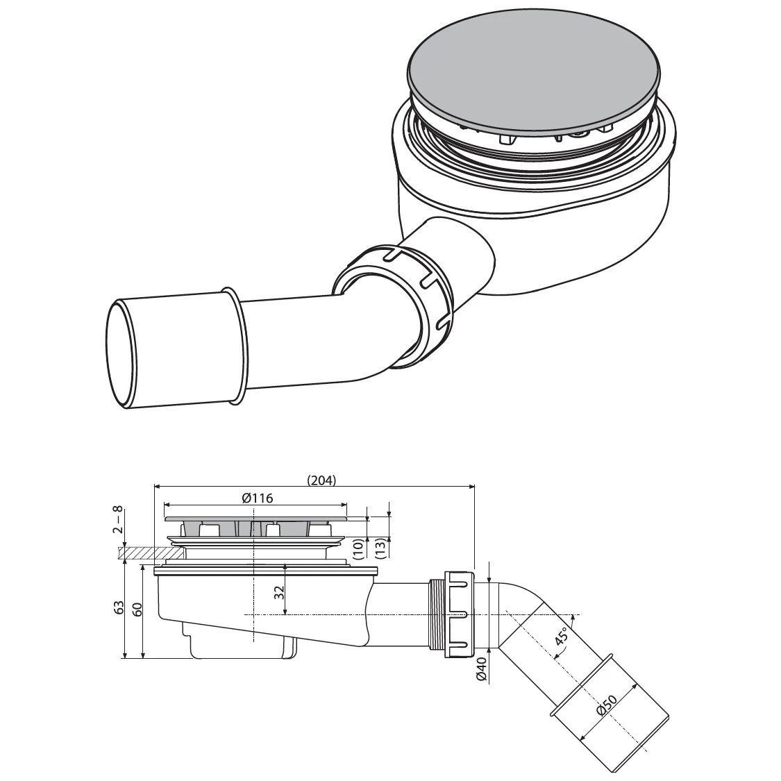Kronenbach Krontec Duschablauf Ø 9 cm mit Abdeckhaube Bild 4