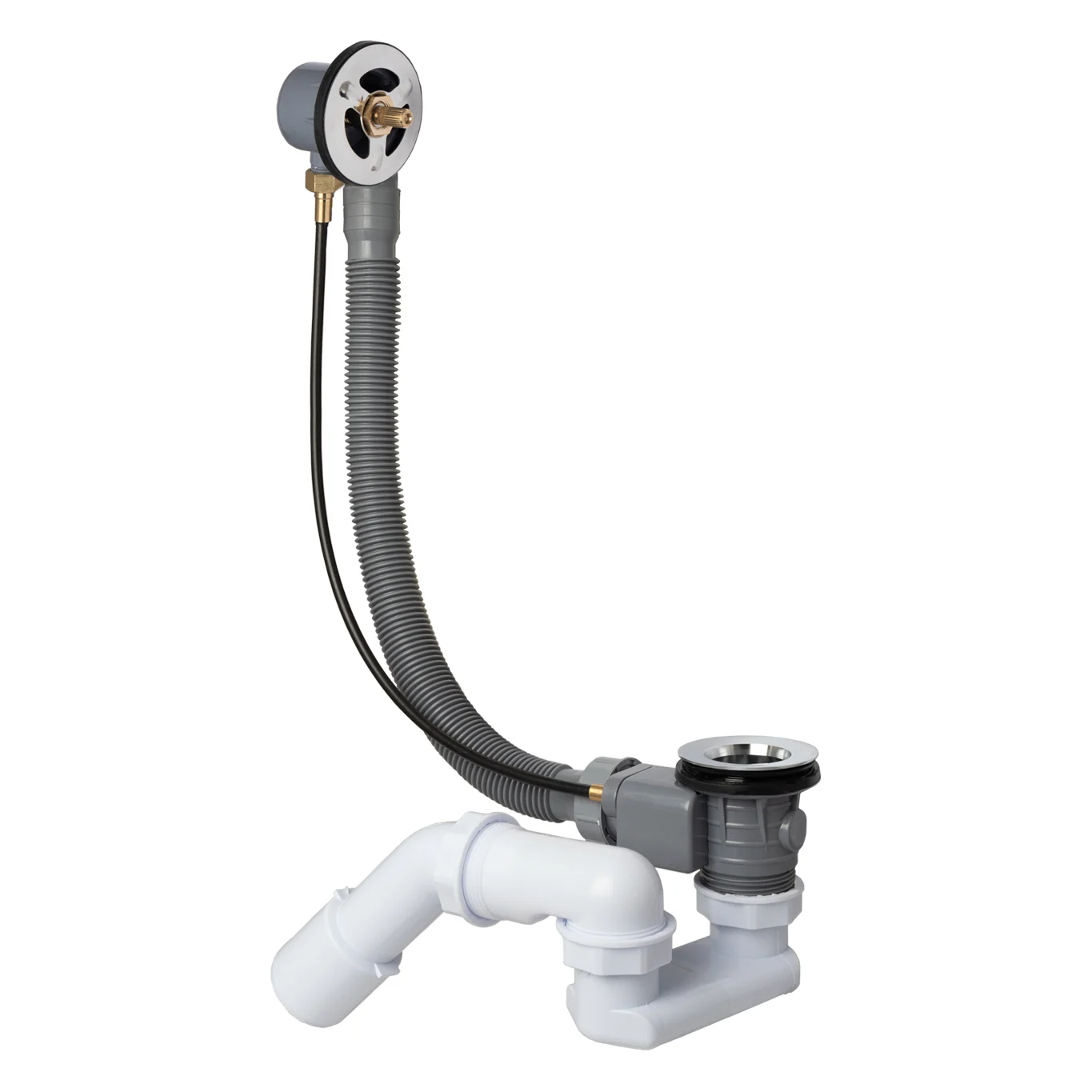 Kronenbach Krontec Universal Wannen Ab- und Überlaufgarnitur, Sonderlänge 80 cm