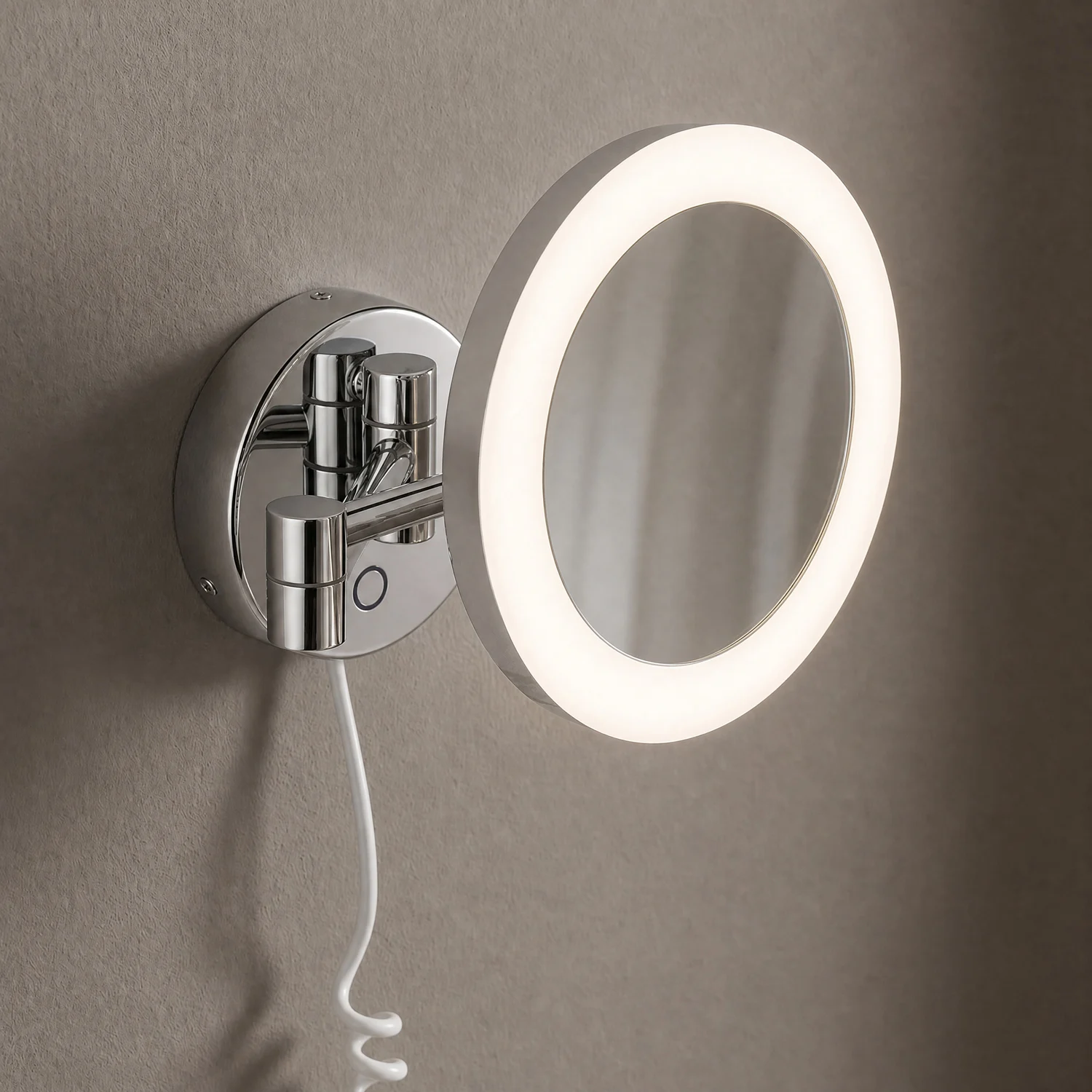 Kronenbach LED Kosmetikspiegel 2.0 Wandmodell rund mit Stecker