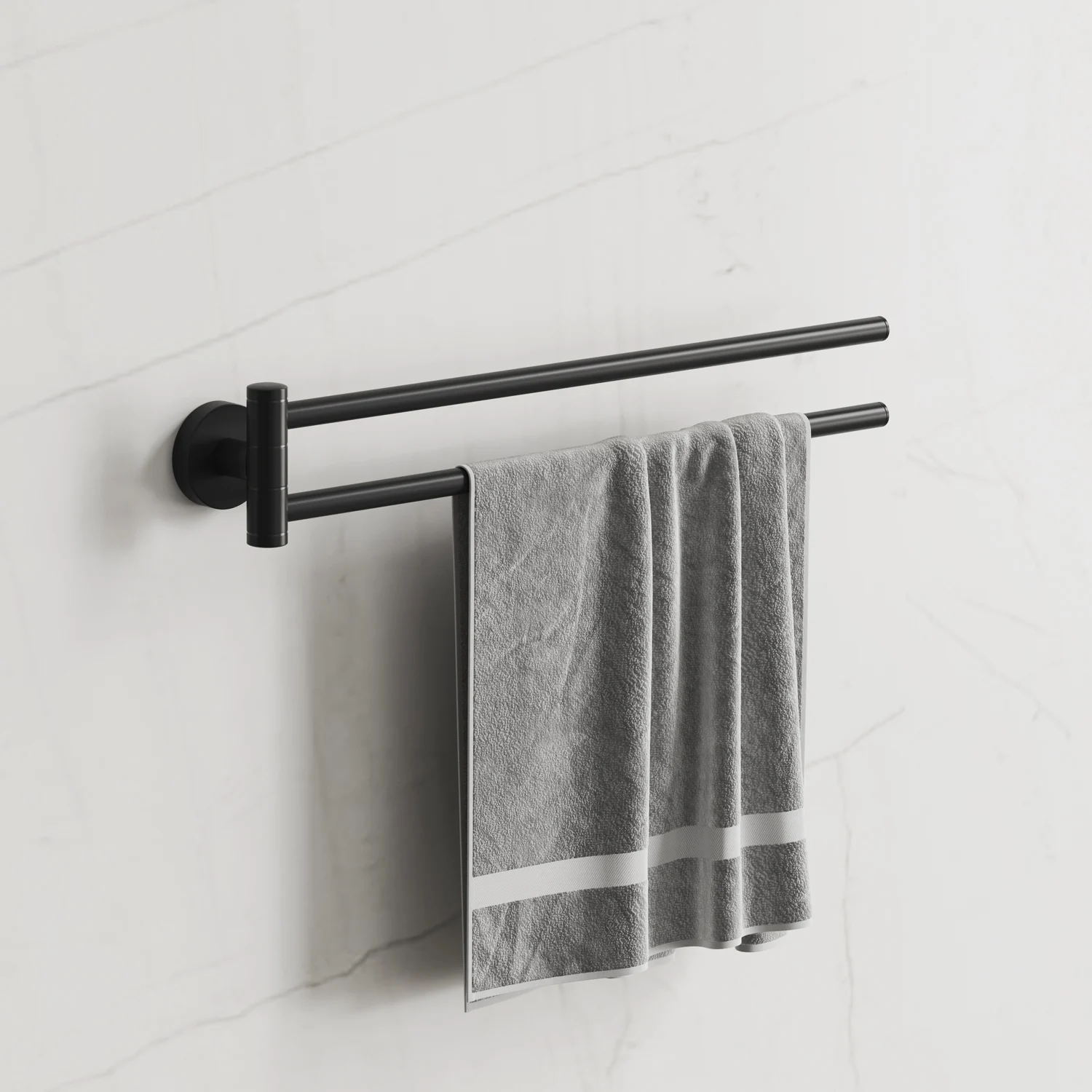 Kronenbach Lima 2.0 Black Handtuchhalter 2-armig 46,5 cm Bild 3