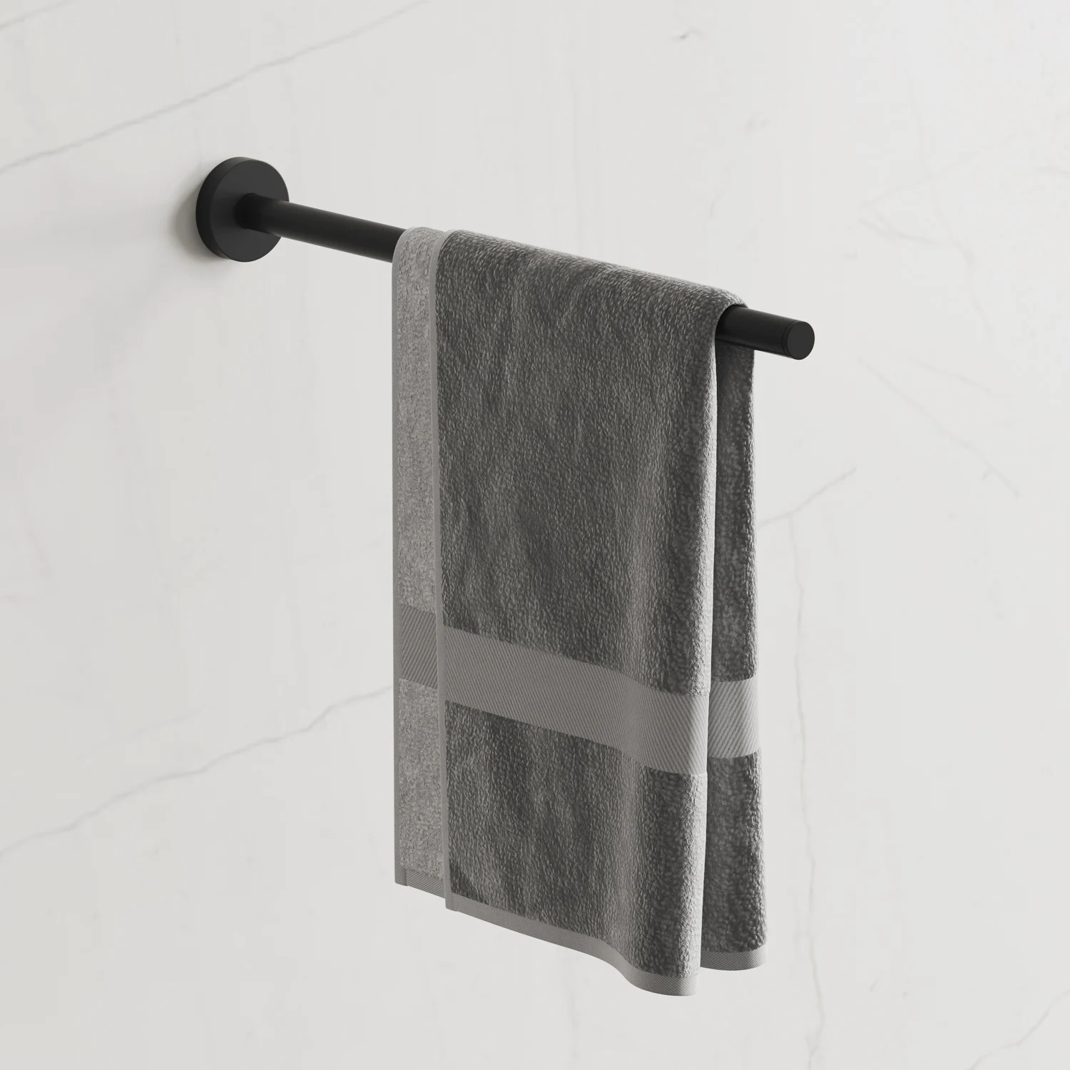 Kronenbach Lima 2.0 Black Handtuchhalter 1-armig 33 cm, starr Bild 3