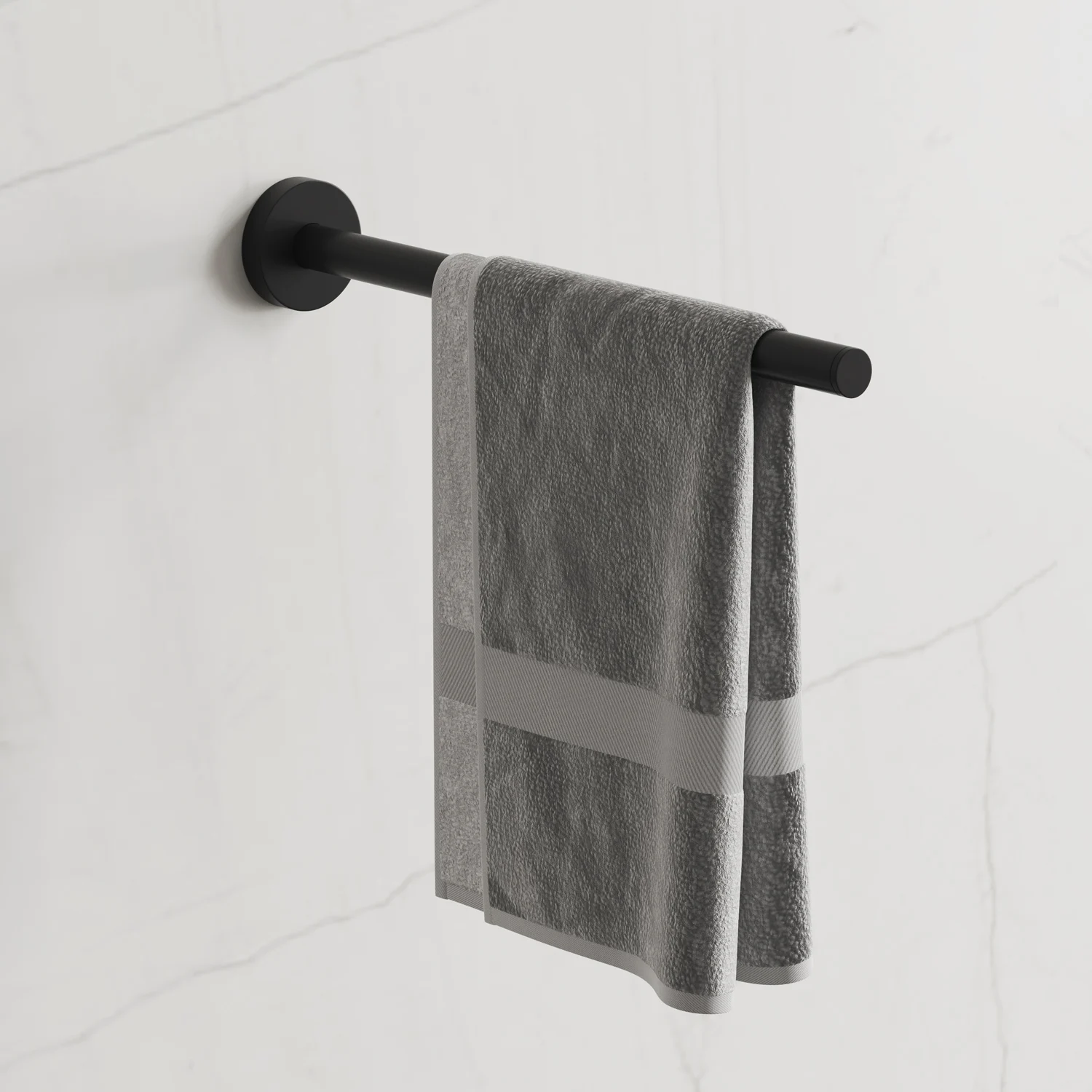 Kronenbach Lima 2.0 Black Handtuchhalter 1-armig 43 cm, starr Bild 3