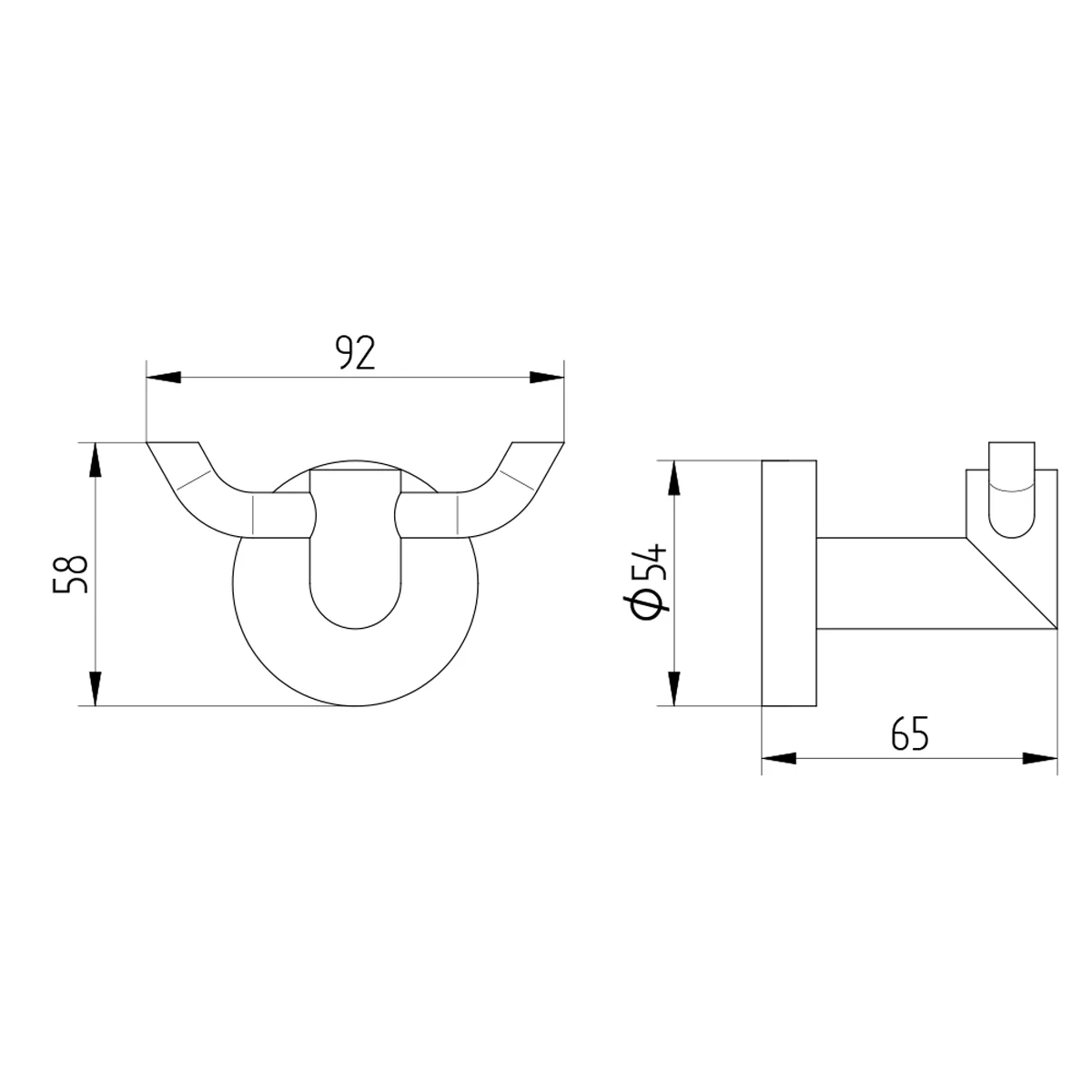 Kronenbach Lima 2.0 Black Haken mit Konsole 2-fach Bild 5