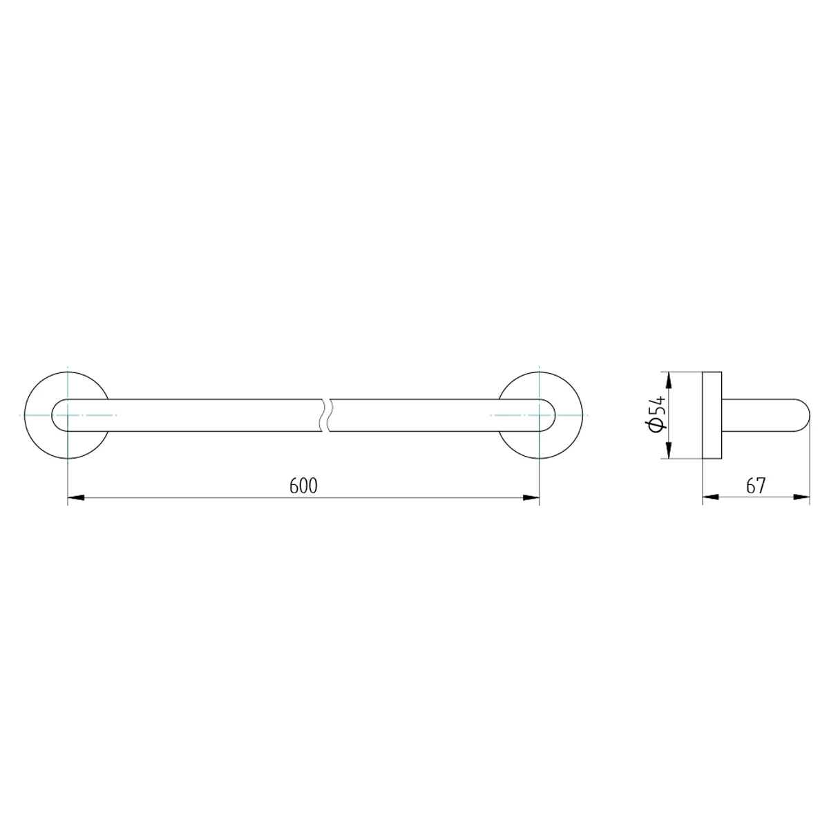Kronenbach Lima 2.0 Black Badetuchhalter 60 cm Bild 5