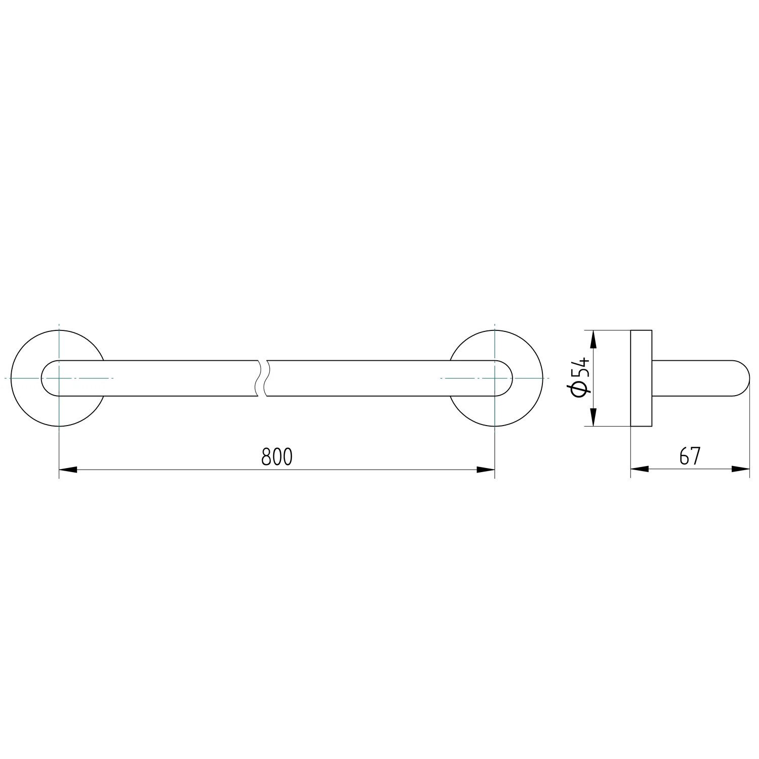 Kronenbach Lima 2.0 Black Badetuchhalter 80 cm Bild 5