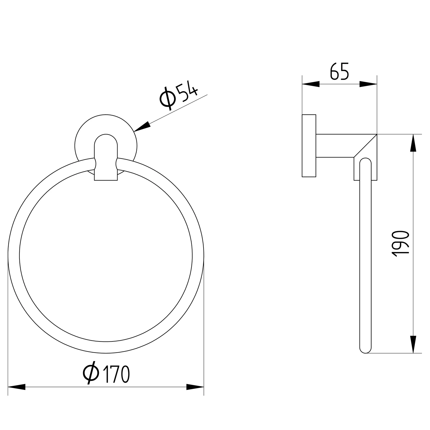 Kronenbach Lima 2.0 Black Handtuchring Bild 5