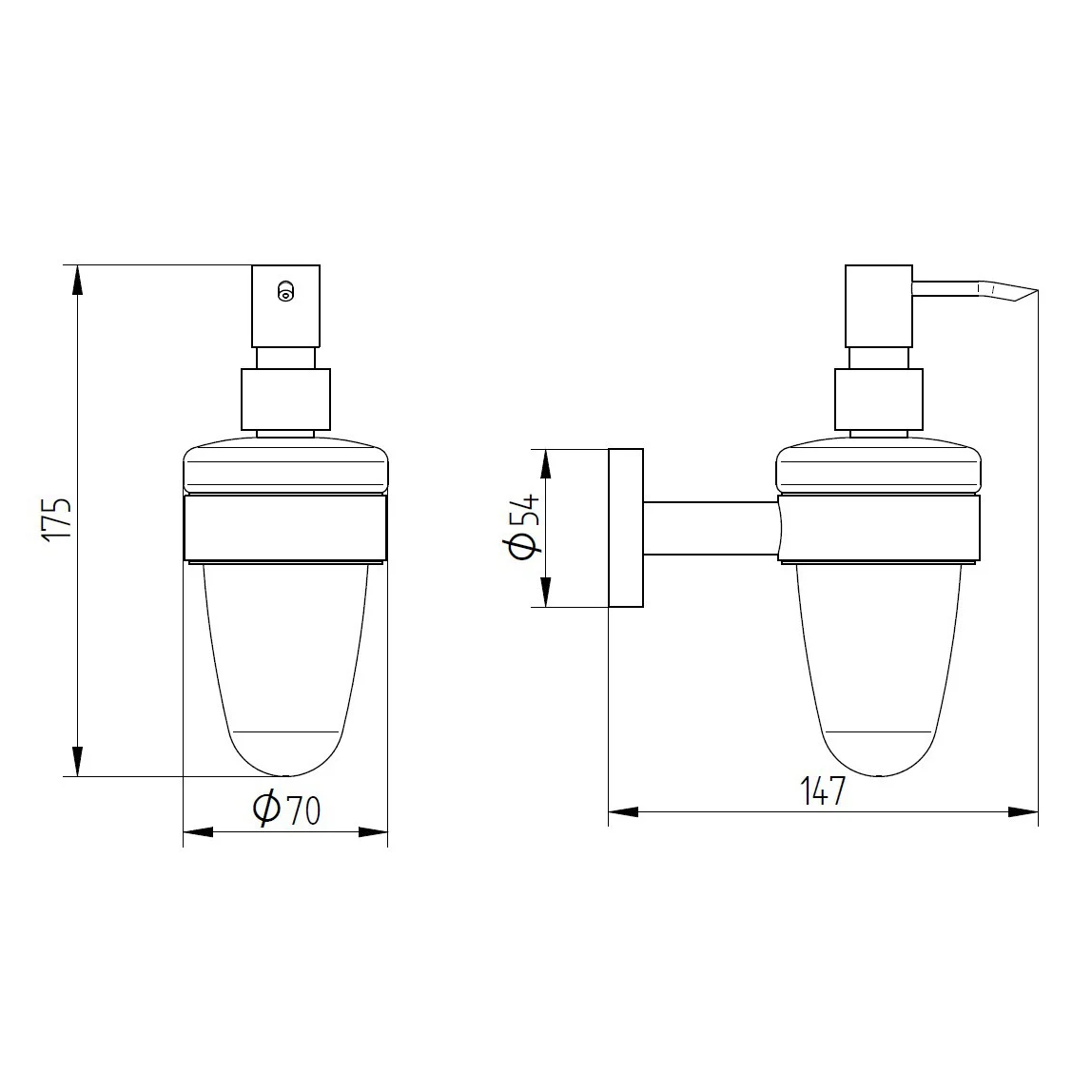 Kronenbach Lima 2.0 Black Seifenspender, Glas Bild 5