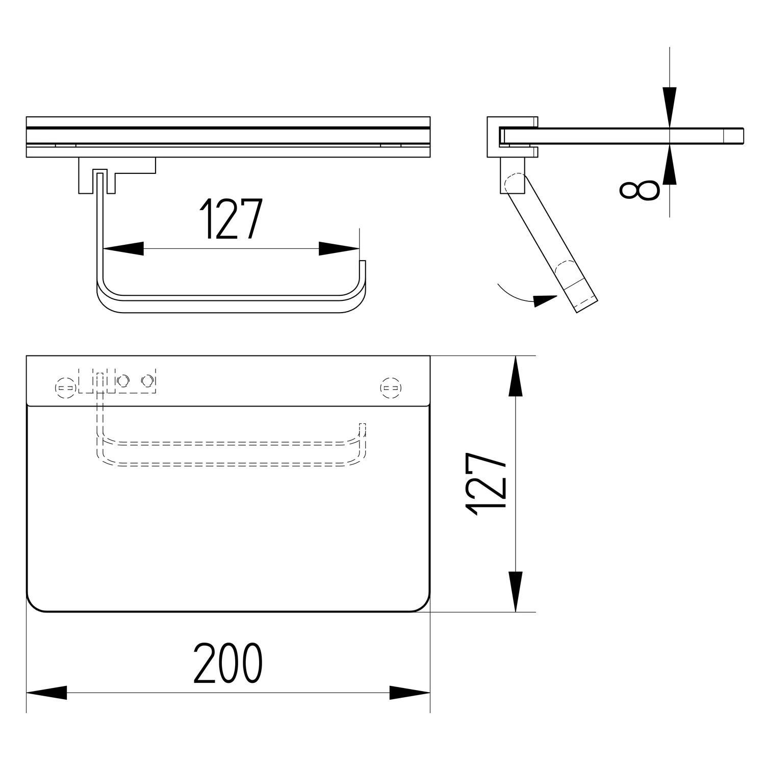 Kronenbach Plana 2.0 Papierhalter mit Ablage Bild 3