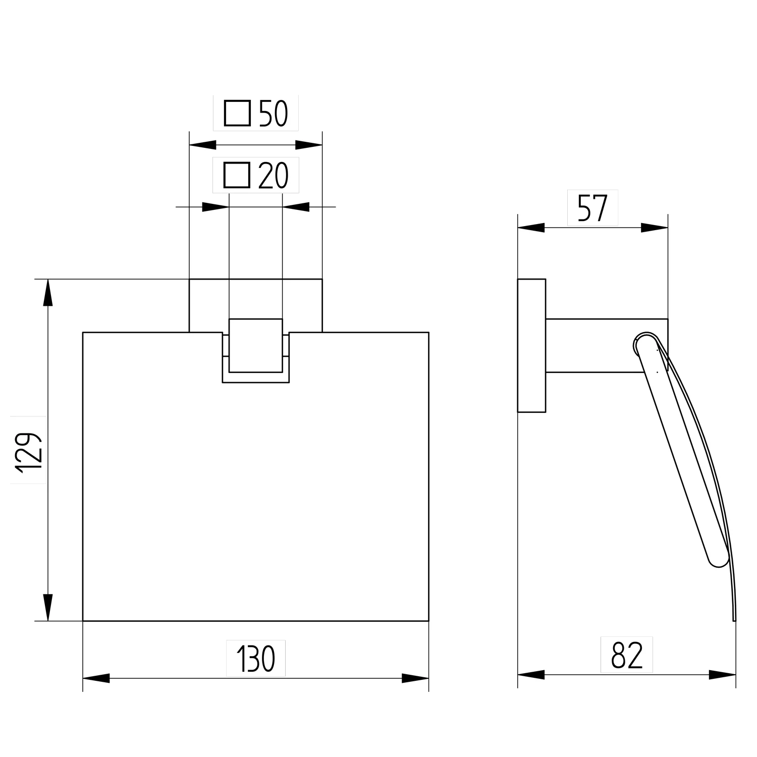 Kronenbach Quara 2.0 Black Papierhalter mit Deckel Bild 2
