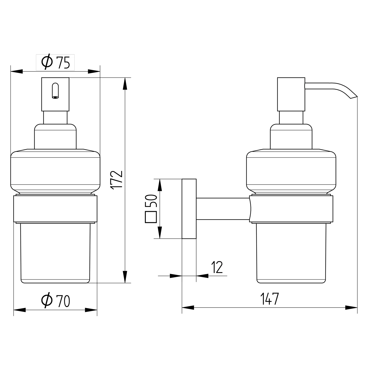 Kronenbach Quara 2.0 Black Seifenspender Bild 2