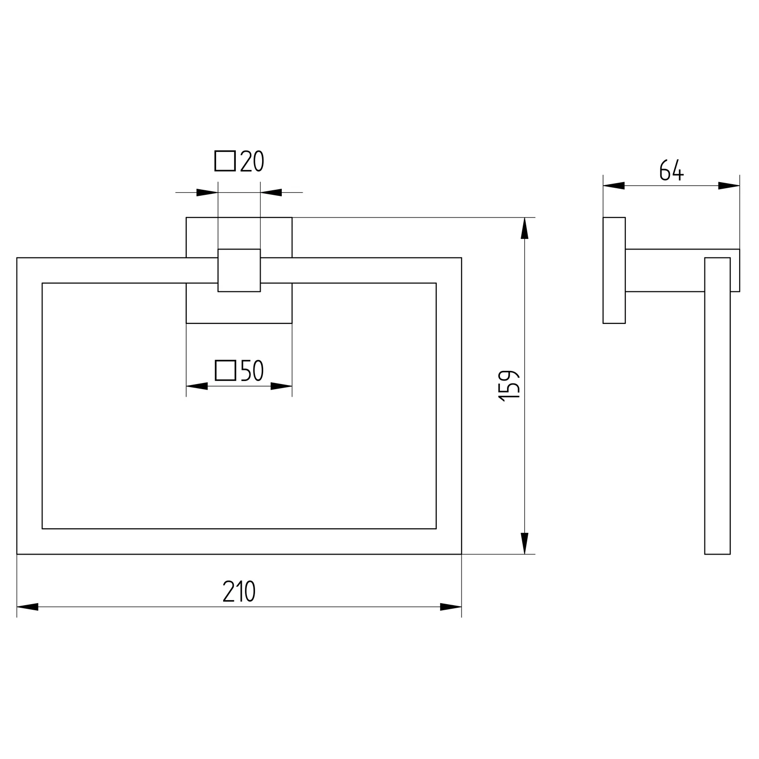 Kronenbach Quara 2.0 Black Handtuchring Bild 2