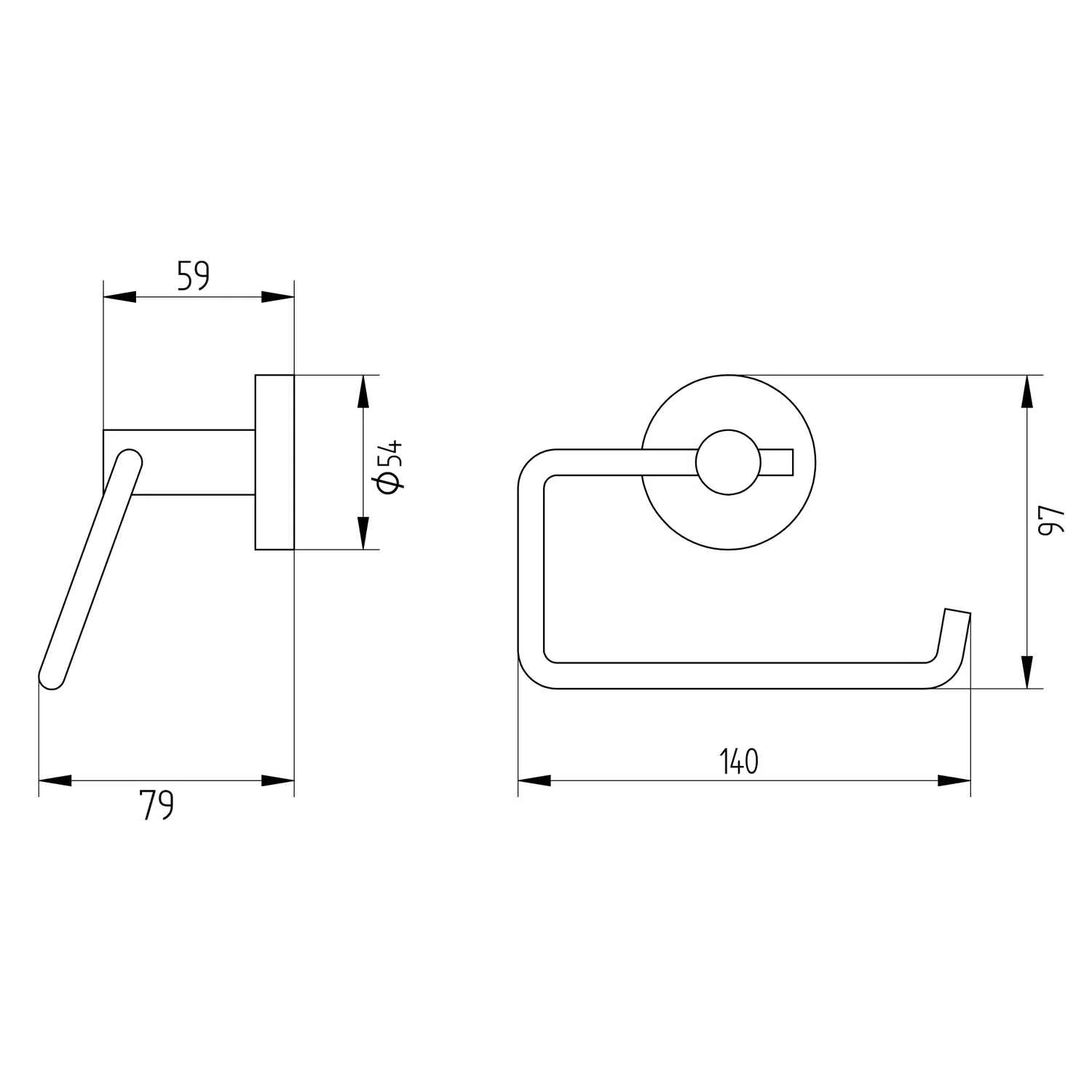Kronenbach Radia Papierhalter ohne Deckel, rechts Bild 4