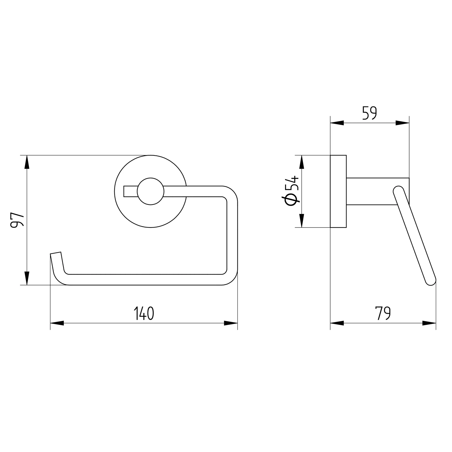 Kronenbach Radia Papierhalter ohne Deckel, links Bild 4