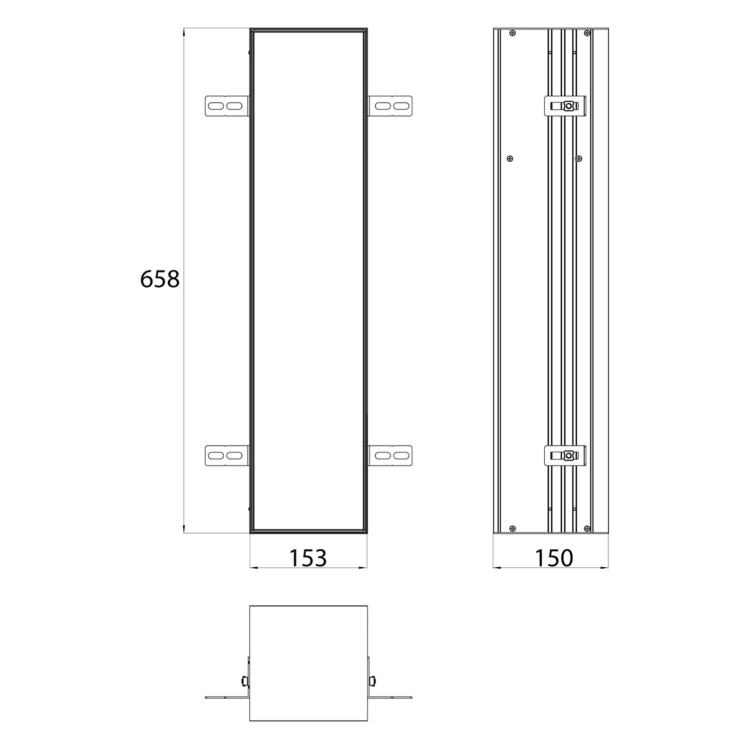Kronenbach Cube Design WC-Modul - Unterputzmodell 15,4 x 65,8 cm, Türanschlag links Bild 5