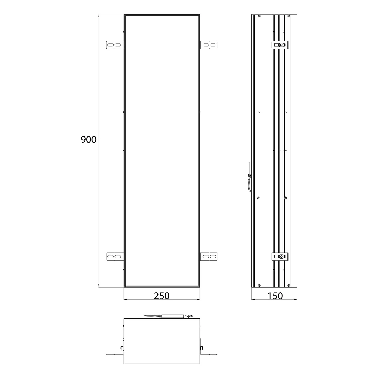 Kronenbach Cube Design Schrankmodul - Unterputzmodell 25 x 90 cm Bild 4