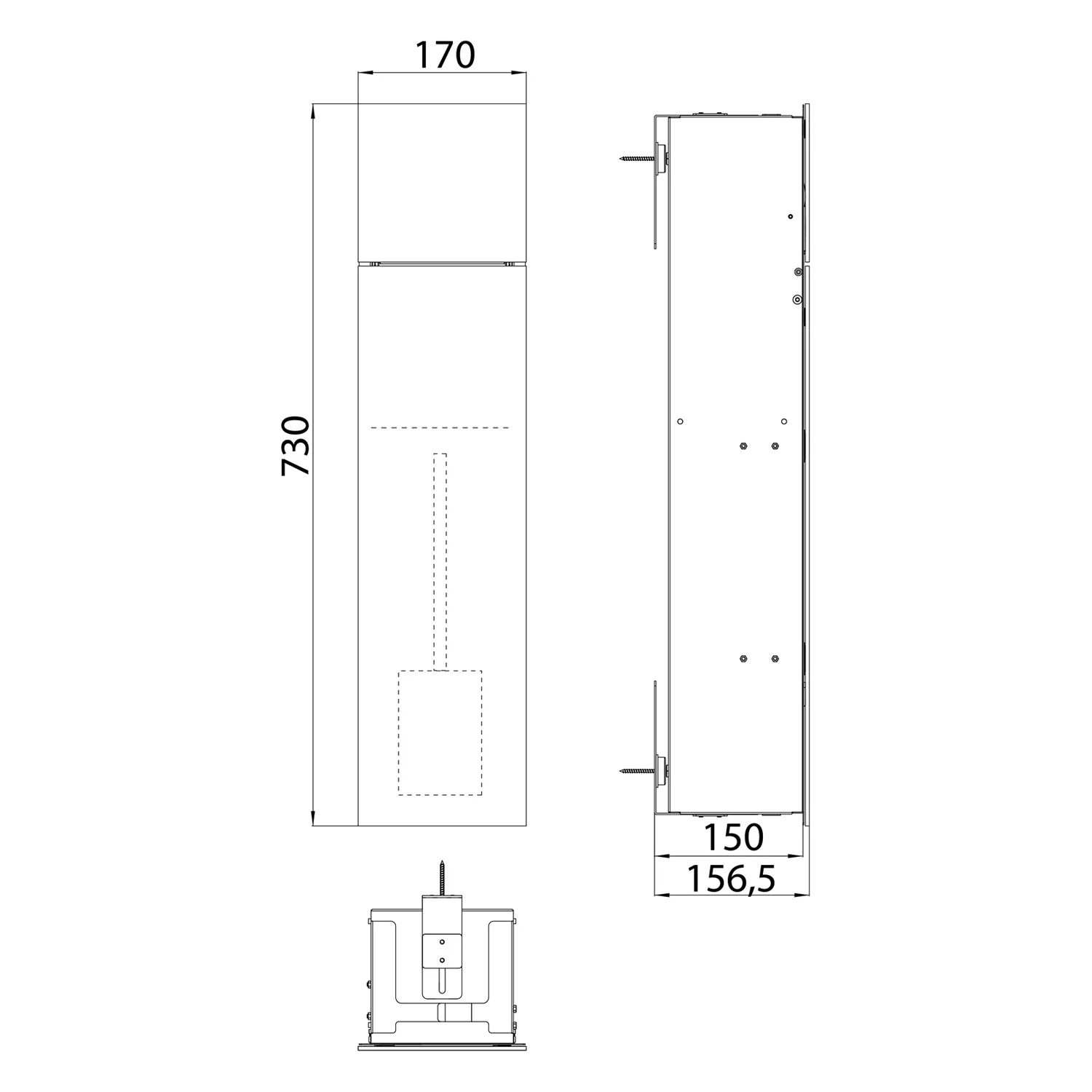 Kronenbach Cube Design WC-Modul 73 cm - Unterputz, Glasfront, Anschlag links Bild 5