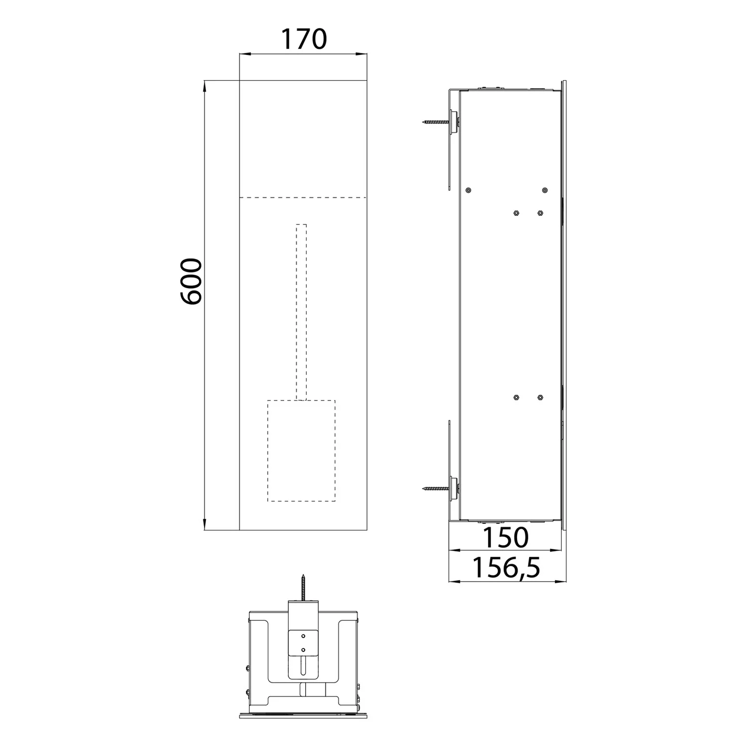 Kronenbach Cube Design WC-Modul 60 cm - Unterputz, Glasfront, Anschlag links Bild 4