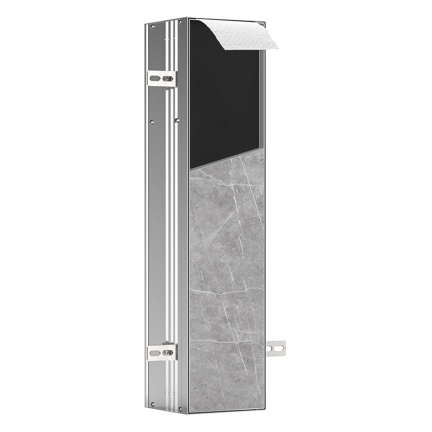 Kronenbach Cube Design WC-Modul - Unterputzmodell 15,4 x 65,8 cm, Türanschlag rechts Bild 2