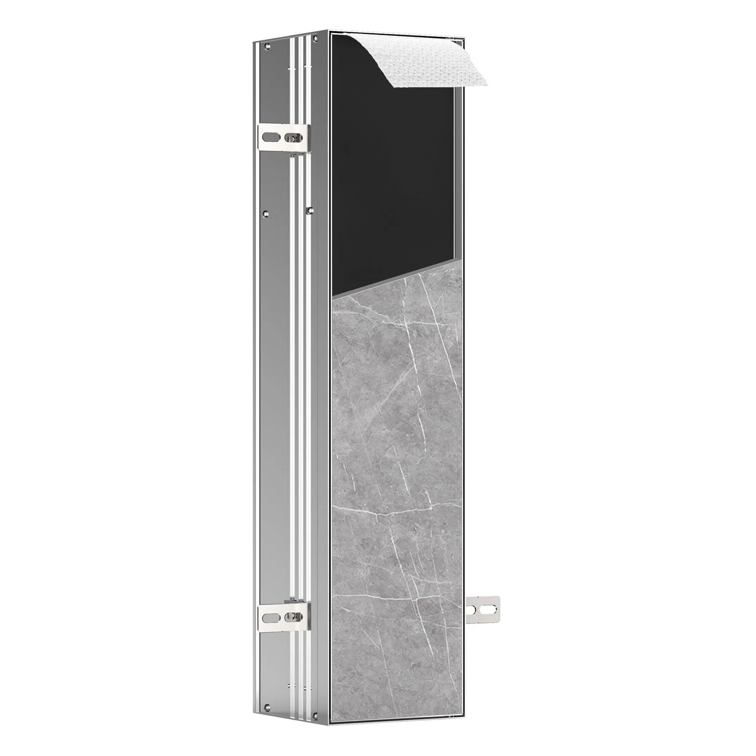 Kronenbach Cube Design WC-Modul - Unterputzmodell 15,4 x 65,8 cm, Türanschlag links Bild 2