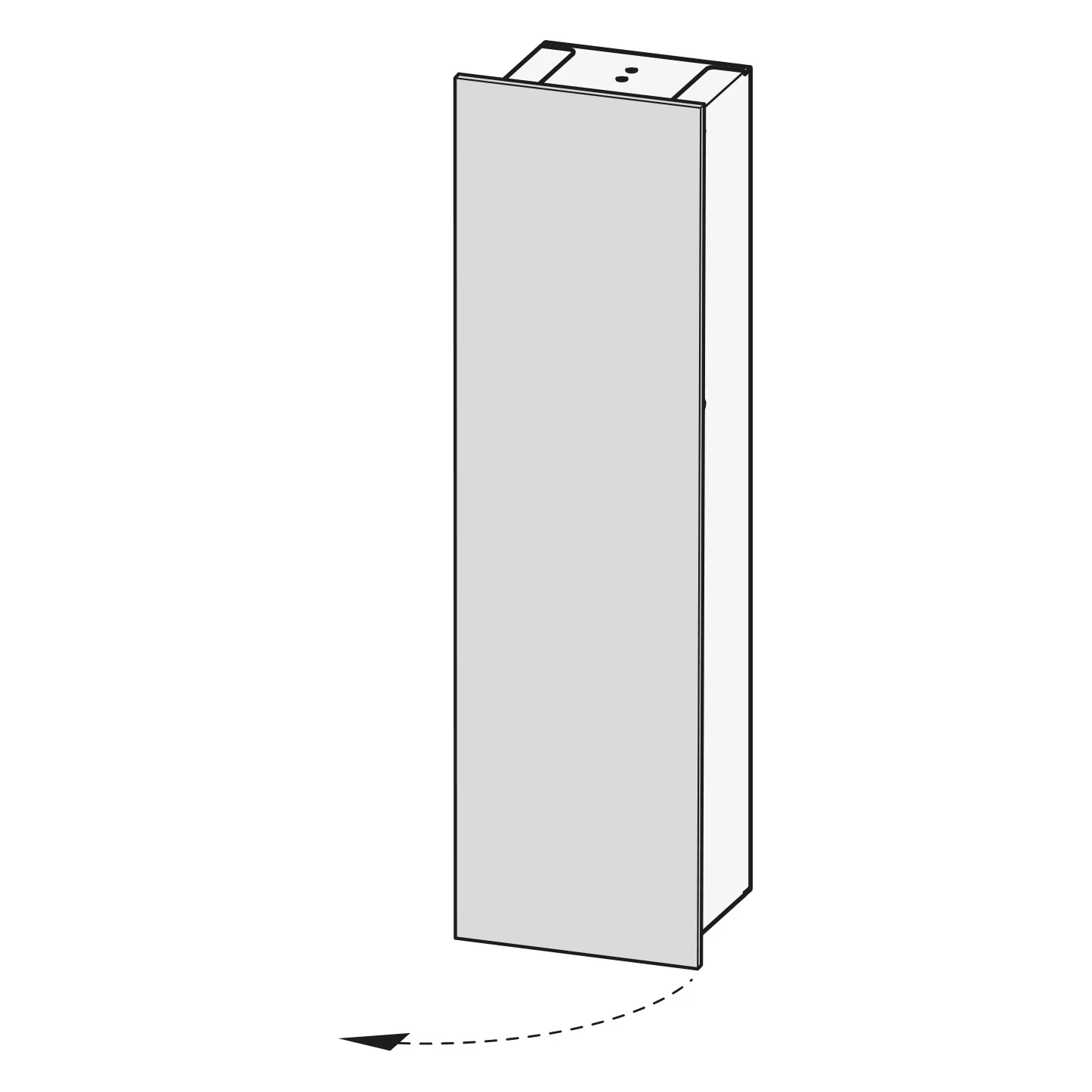 Kronenbach Cube Design WC-Modul 60 cm - Unterputz, Glasfront, Anschlag links Bild 5