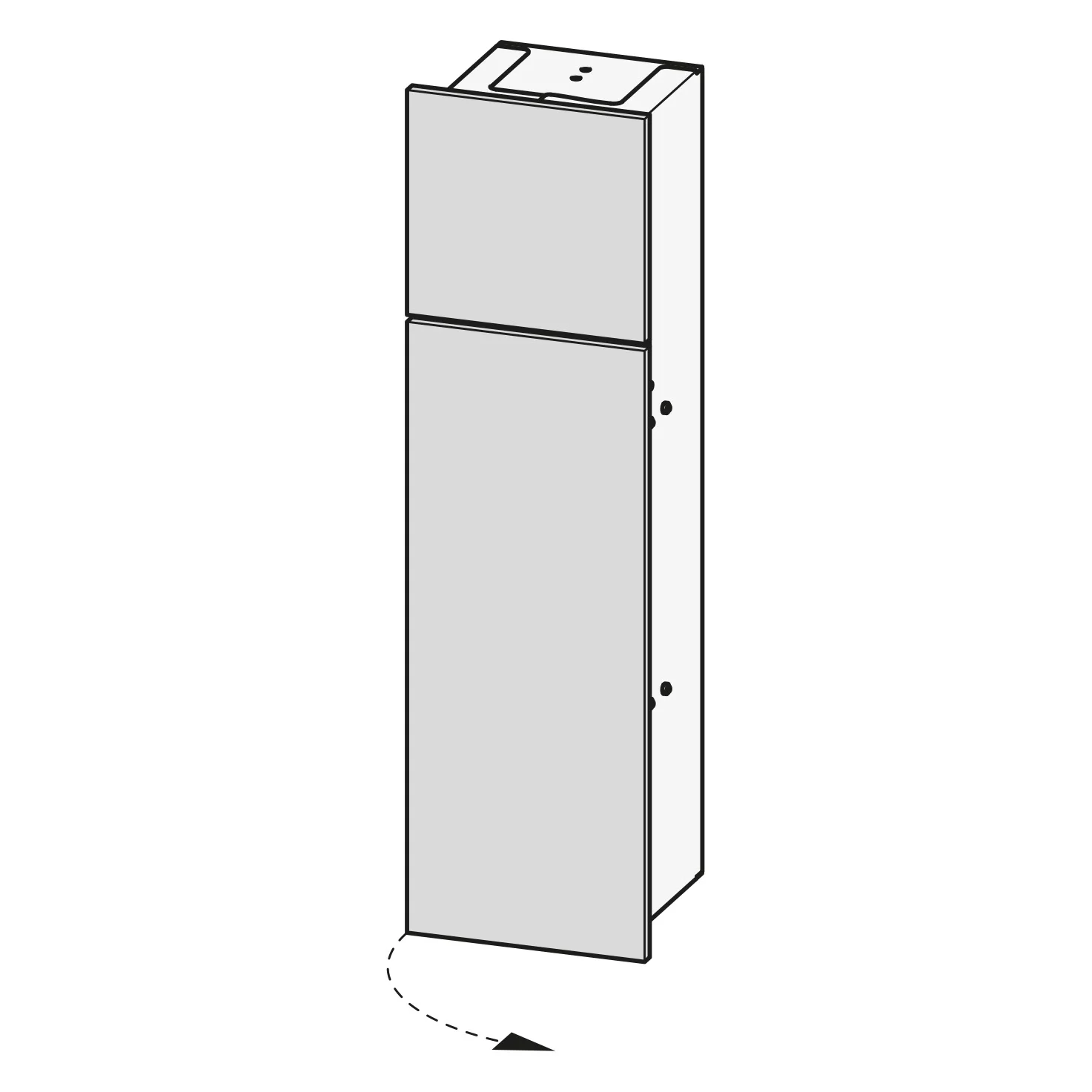 Kronenbach Cube Design WC-Modul 60 cm - Unterputz, Glasfront, Anschlag rechts Bild 6