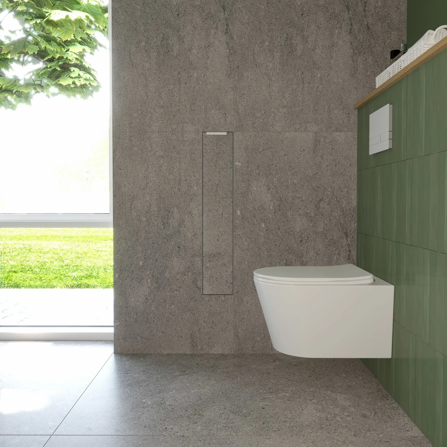 Kronenbach Cube Design WC-Modul - Unterputzmodell 15,4 x 80,3 cm, Türanschlag links Bild 7