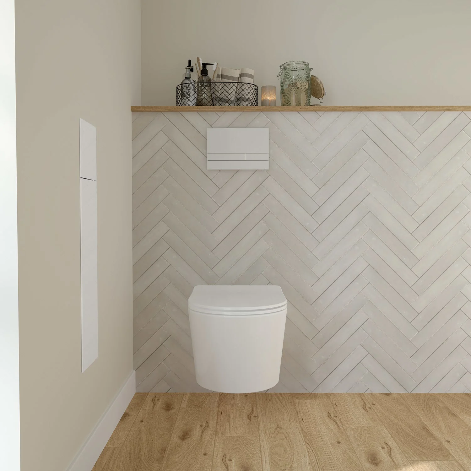 Kronenbach Cube Design WC-Modul 73 cm - Unterputz, Glasfront, Anschlag links Bild 10